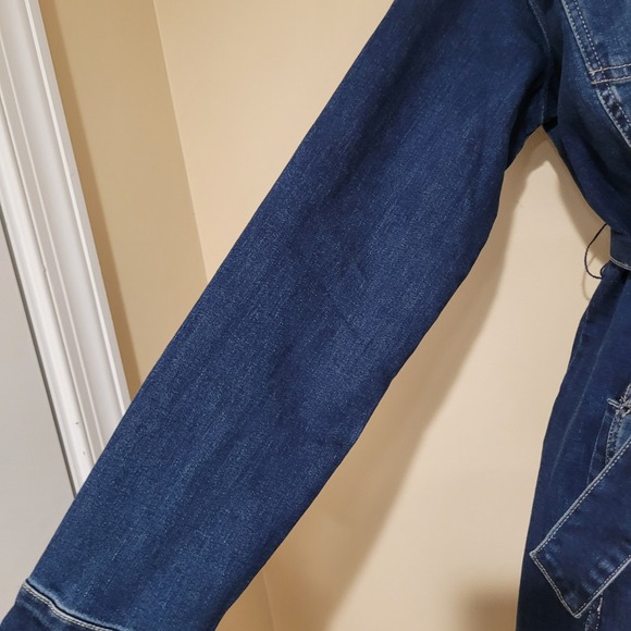 Susan Graver Jeans Denim Dress Button Down Long Sleeve Belted XS New Women - Picture 4 of 11